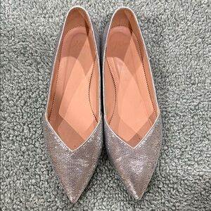 J. Crew Silver Sequin Women's Flats